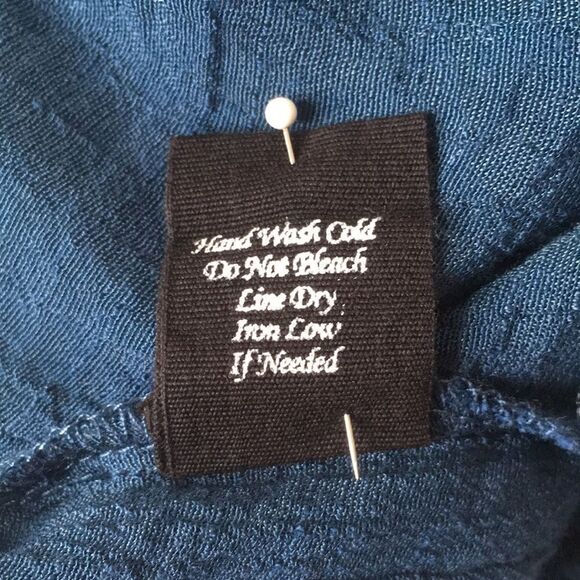 Mine Too Boho Breezy Blue Top with Lace - Picture 3 of 11